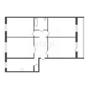 4-к квартира, вторичка, 82м2, 4/5 этаж