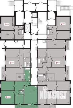 4-к квартира, строящийся дом, 89м2, 1/17 этаж