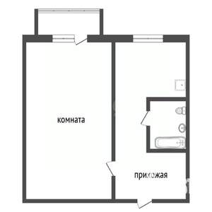 1-к квартира, вторичка, 30м2, 3/5 этаж