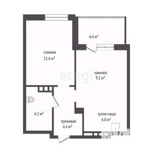 2-к квартира, вторичка, 38м2, 13/19 этаж