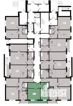 1-к квартира, строящийся дом, 42м2, 12/17 этаж