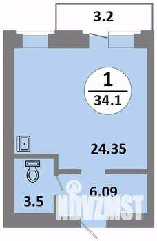 1-к квартира, вторичка, 34м2, 14/14 этаж