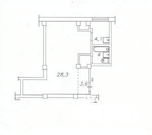 1-к квартира, вторичка, 40м2, 6/13 этаж