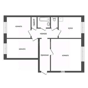 3-к квартира, вторичка, 64м2, 1/9 этаж