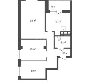 3-к квартира, вторичка, 57м2, 19/20 этаж