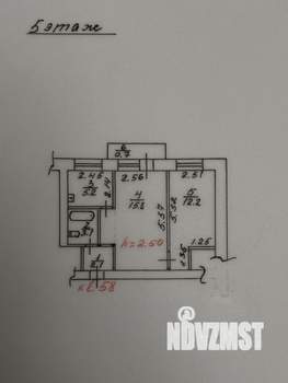 2-к квартира, вторичка, 39м2, 5/5 этаж