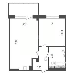 2-к квартира, вторичка, 35м2, 16/19 этаж