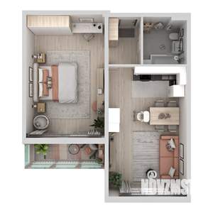 2-к квартира, строящийся дом, 62м2, 14/19 этаж