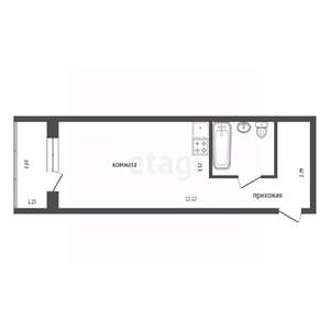 Студия квартира, вторичка, 32м2, 7/17 этаж