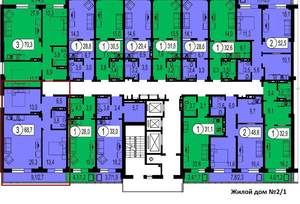 3-к квартира, вторичка, 68м2, 5/19 этаж