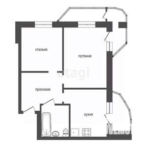 2-к квартира, вторичка, 59м2, 14/16 этаж