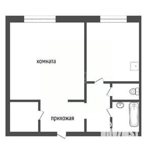 1-к квартира, вторичка, 41м2, 1/10 этаж