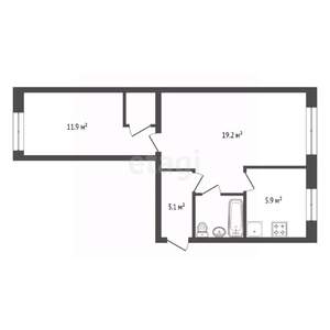 2-к квартира, вторичка, 45м2, 3/5 этаж