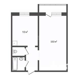1-к квартира, вторичка, 37м2, 10/10 этаж