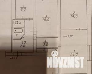 3-к квартира, вторичка, 76м2, 2/2 этаж