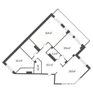 3-к квартира, вторичка, 125м2, 2/9 этаж