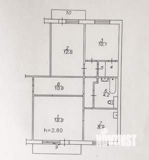 3-к квартира, вторичка, 67м2, 3/9 этаж