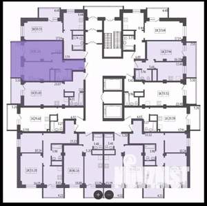 1-к квартира, строящийся дом, 41м2, 14/17 этаж