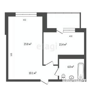 2-к квартира, вторичка, 48м2, 10/10 этаж