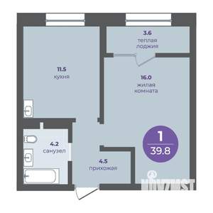 1-к квартира, вторичка, 36м2, 13/25 этаж