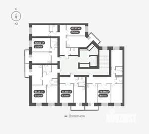 2-к квартира, вторичка, 61м2, 7/16 этаж