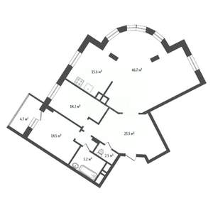 4-к квартира, вторичка, 131м2, 14/23 этаж