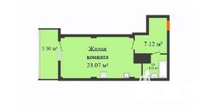 Студия квартира, вторичка, 34м2, 2/17 этаж