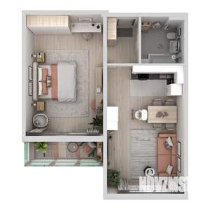 2-к квартира, строящийся дом, 62м2, 6/19 этаж