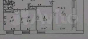 3-к квартира, вторичка, 63м2, 8/9 этаж
