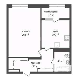 1-к квартира, вторичка, 48м2, 13/24 этаж