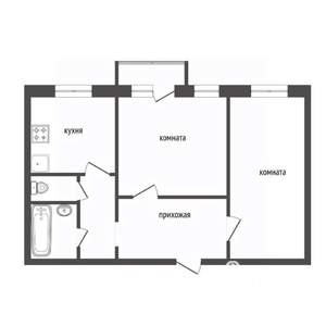 2-к квартира, вторичка, 65м2, 4/5 этаж