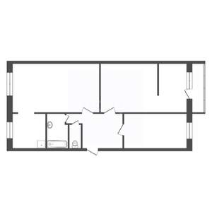 3-к квартира, вторичка, 62м2, 2/5 этаж