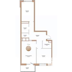 2-к квартира, строящийся дом, 79м2, 14/24 этаж