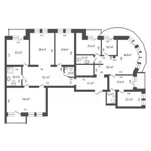 4-к квартира, вторичка, 330м2, 8/12 этаж