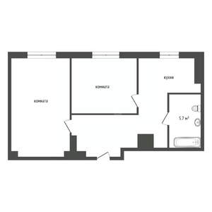 2-к квартира, вторичка, 56м2, 2/4 этаж