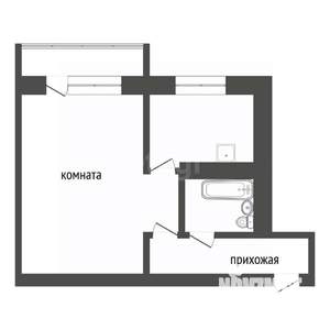 1-к квартира, вторичка, 33м2, 4/6 этаж