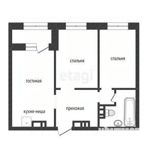 3-к квартира, вторичка, 58м2, 12/25 этаж