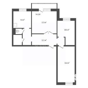 3-к квартира, вторичка, 69м2, 10/10 этаж