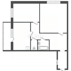 2-к квартира, вторичка, 64м2, 14/16 этаж