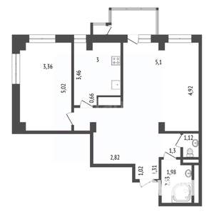 2-к квартира, вторичка, 73м2, 18/20 этаж