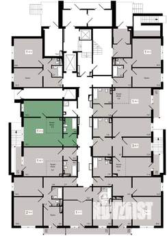 1-к квартира, строящийся дом, 48м2, 1/17 этаж