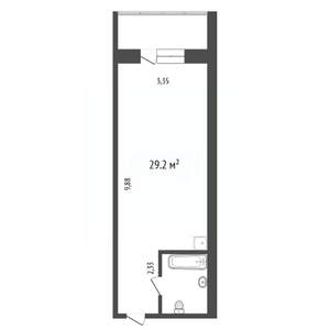Студия квартира, вторичка, 34м2, 10/18 этаж