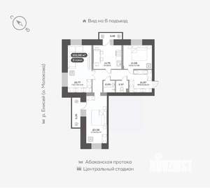 3-к квартира, вторичка, 102м2, 2/16 этаж