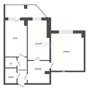 2-к квартира, вторичка, 59м2, 17/24 этаж