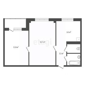 2-к квартира, вторичка, 41м2, 3/9 этаж