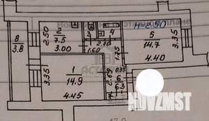 2-к квартира, вторичка, 52м2, 3/5 этаж