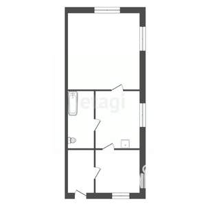 2-к квартира, вторичка, 37м2, 1/1 этаж