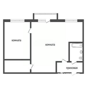 2-к квартира, вторичка, 40м2, 4/5 этаж