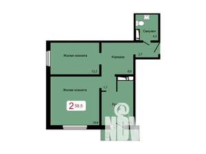 2-к квартира, сданный дом, 59м2, 3/17 этаж