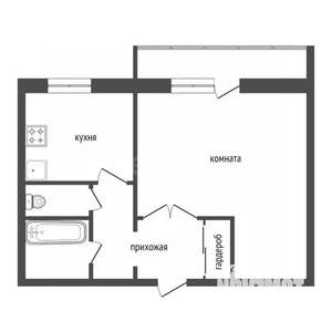 1-к квартира, вторичка, 28м2, 6/9 этаж